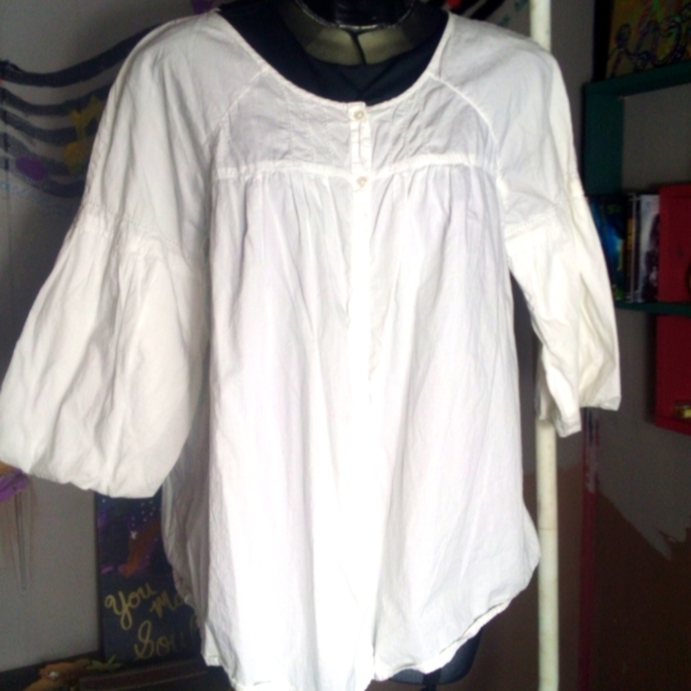 White Madison Shirt Size L